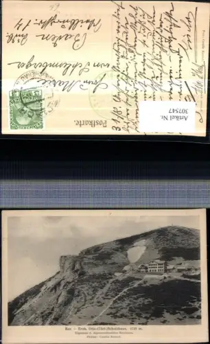 307547,Rax Erzherzog Otto-Schutzhaus Berghütte b. Reichenau