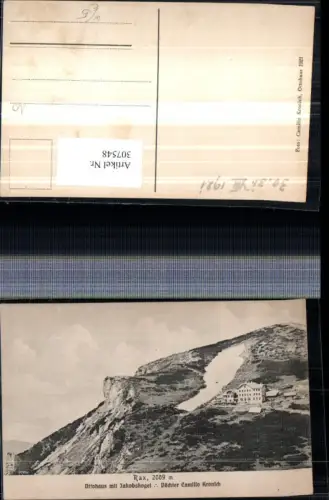307548,Rax Ottohaus Berghütte m. Jakobskogel b. Reichenau