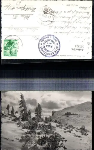 307578,Rax Blick zum Ottohaus Berghütte b. Reichenau Winterbild