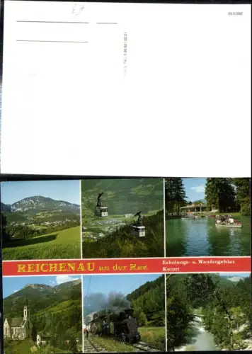 308609,Reichenau an d. Rax Totale Seilbahn Kurpark Museumsbahn Prein Kirche Mehrbildkarte