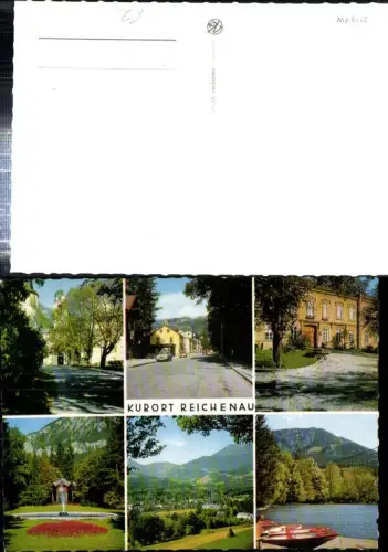 308613,Reichenau an d. Rax Totale Straßenansicht Kirche Springbrunnen Mehrbildkarte