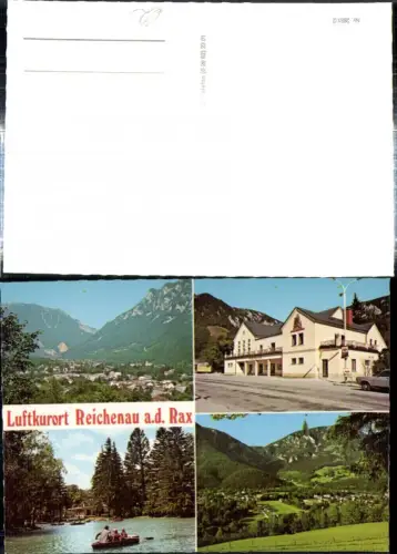 308617,Reichenau an d. Rax Totale Kurtheater Ruderbote Mehrbildkarte