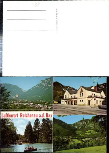 308618,Reichenau an d. Rax Totale Kurtheater Ruderbote Mehrbildkarte