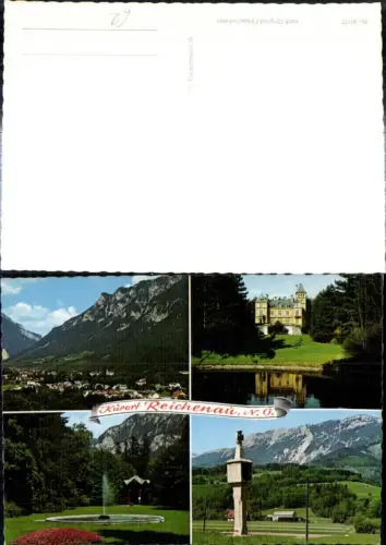 308620,Reichenau an d. Rax Totale Schloss Wartholz Springbrunnen Bildstock Mehrbildkarte
