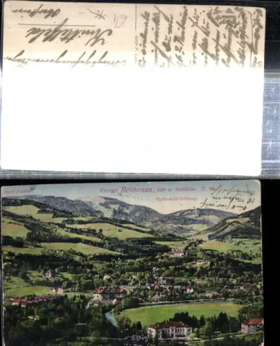308673,Reichenau an d. Rax Teilansicht Hotel Fischer Rothschild-Stiftung Bergkulisse