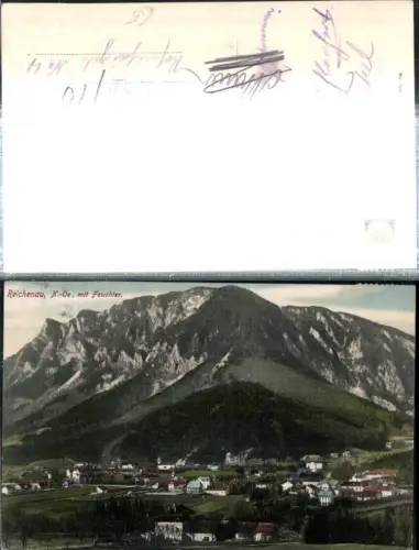 308674,Reichenau an d. Rax Teilansicht m. Feuchter Bergkulisse