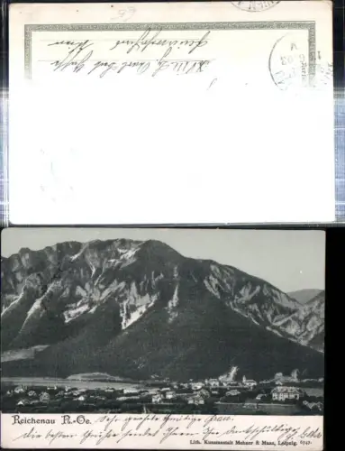 308675,Reichenau an d. Rax Teilansicht Bergkulisse