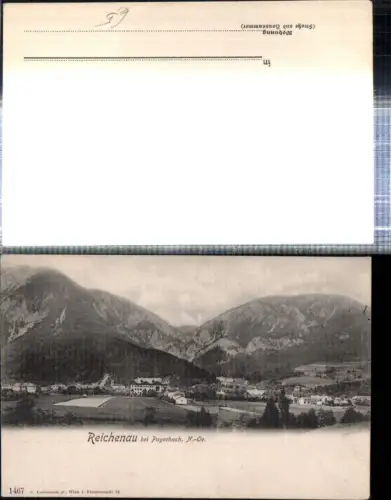 308690,Reichenau an d. Rax Teilansicht b. Payerbach Bergkulisse