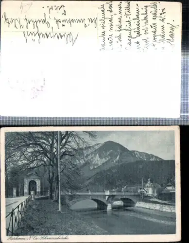 308693,Reichenau an d. Rax Schwarza-Brücke Kapelle Bergkulisse