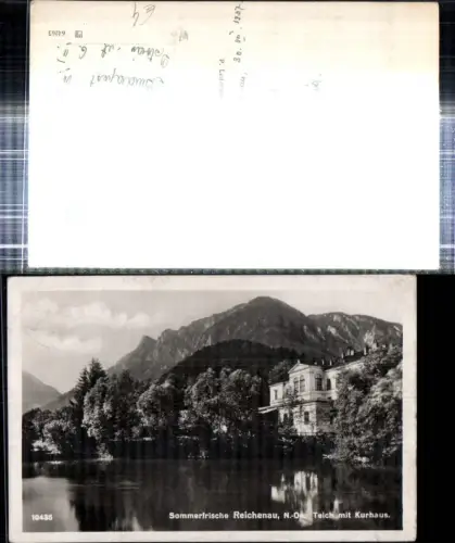 308702,Reichenau an d. Rax Teich m. Kurhaus Bergkulisse