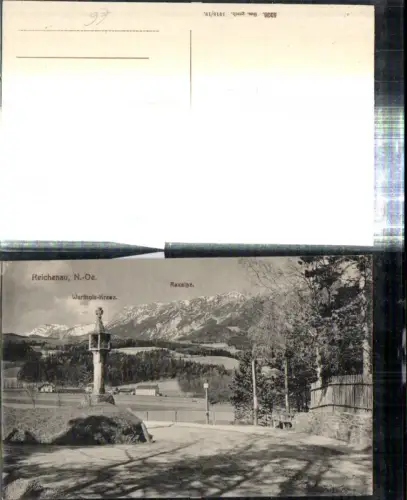 308708,Reichenau an d. Rax Wartholz-Kreuz Bildstock m. Raxalpe Bergkulisse