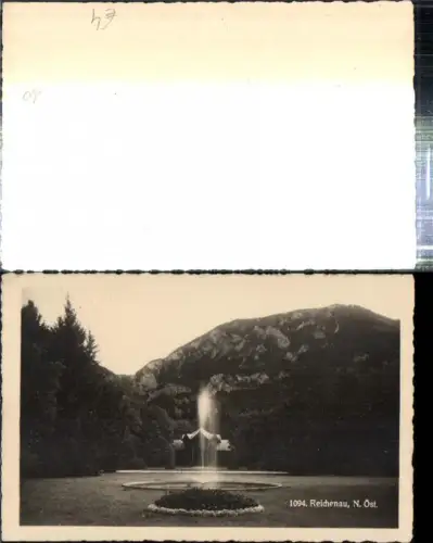 308727,Reichenau an d. Rax Kurpark Springbrunnen Kurhaus