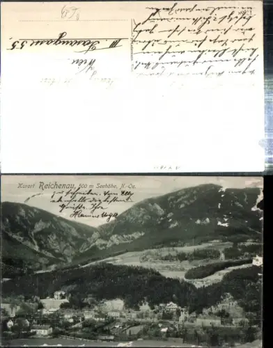 308733,Reichenau an d. Rax Teilansicht Bergkulisse