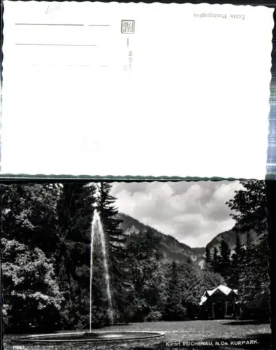308747,Reichenau an d. Rax Kurpark Kurhaus Springbrunnen Fontäne
