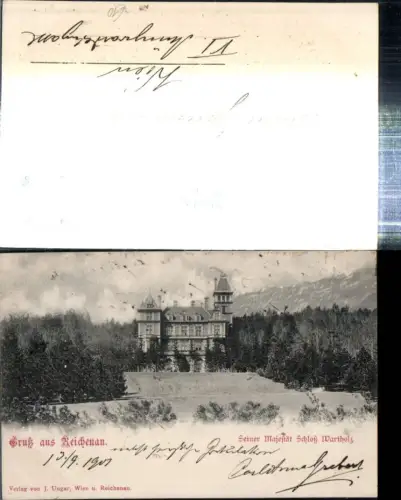 308770,Gruß aus Reichenau an d. Rax Schloss Wartholz