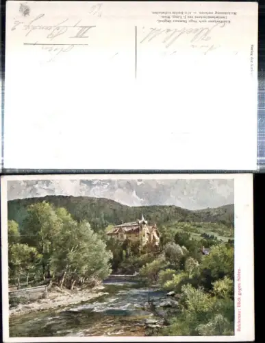 308775,Künstler AK Hugo Darnaut Reichenau an d. Rax Partie an d. Schwarza Villa