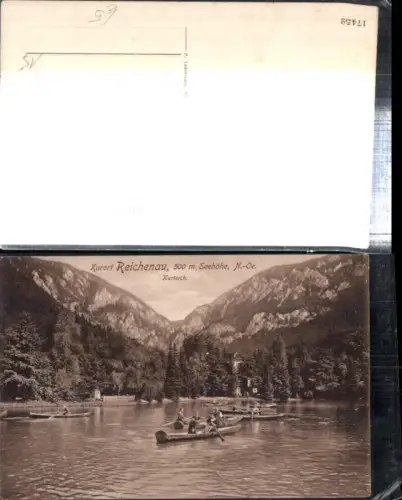 308777,Reichenau an d. Rax Kurteich Ruderboote Bergkulisse