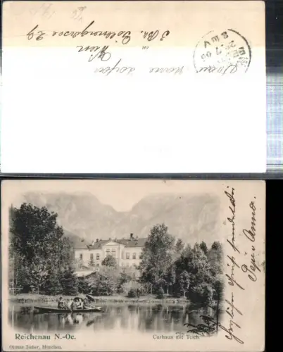 308779,Reichenau an d. Rax Kurhaus m. Teich Ruderboot pub Ottmar Zieher
