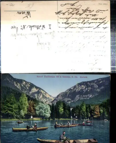 308780,Reichenau an d. Rax Kurteich Ruderboote Bergkulisse