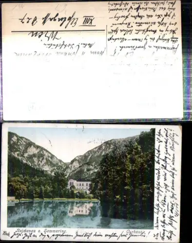 308790,Reichenau an d. Rax Kurhaus Kurteich Bergkulisse pub Purger e Co 1505