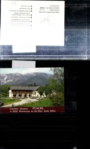 308830,Minikarte Reichenau an d. Rax Gasthof Pension Flackl Bergkulisse