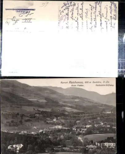 308843,Reichenau an d. Rax Teilansicht m. Hotel Fischer u. Rothschild-Stiftung