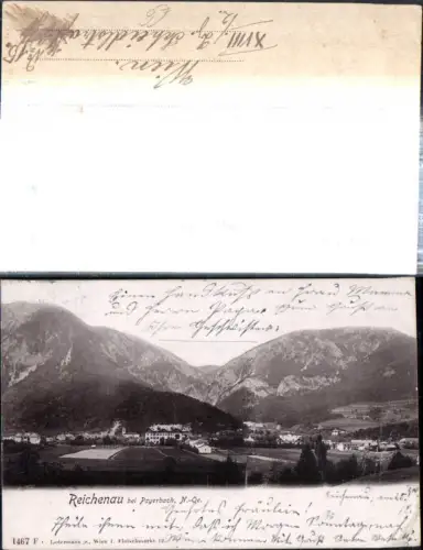 308875,Reichenau an d. Rax b. Payerbach Teilansicht Bergkulisse