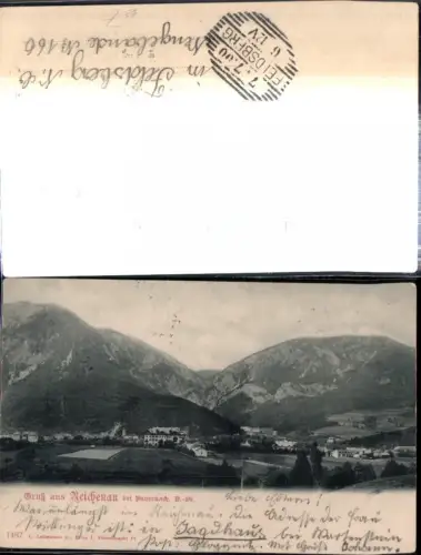 308912,Gruß aus Reichenau an d. Rax Teilansicht Bergkulisse