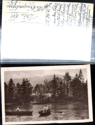 308923,Reichenau an d. Rax Kurpark Ruderboote m. Raxalpe Bergkulisse