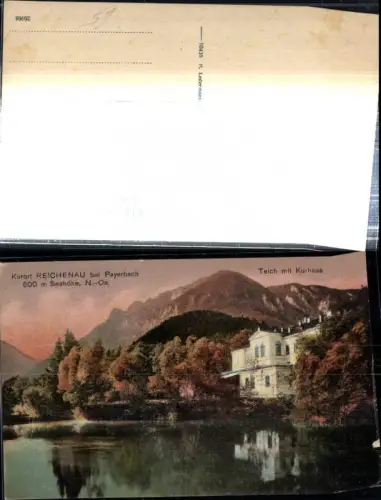 308936,Reichenau an d. Rax b. Payerbach Teich m. Kurhaus Bergkulisse