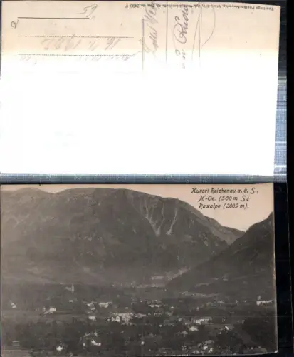 308949,Reichenau an d. Rax Totale m. Raxalpe Bergkulisse pub Sperling 2490V