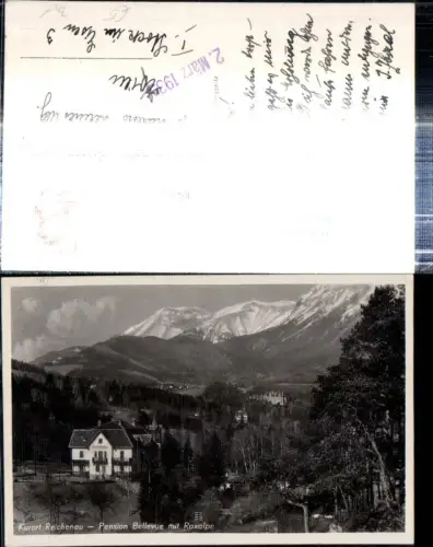 308967,Reichenau an d. Rax Pension Bellevue m. Raxalpe Bergkulisse