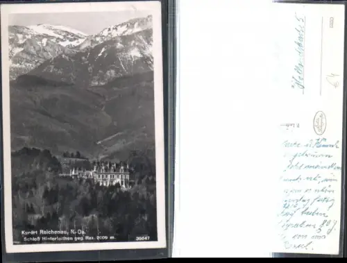 308979,Reichenau an d. Rax Schloss Hnterleithen geg. Rax Bergkulisse
