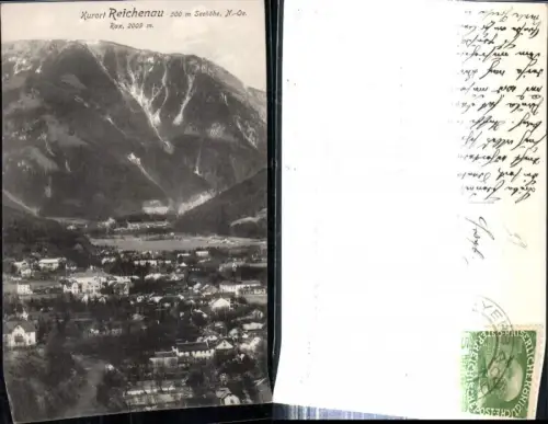 308988,Reichenau an d. Rax Teilansicht geg. Rax Bergkulisse
