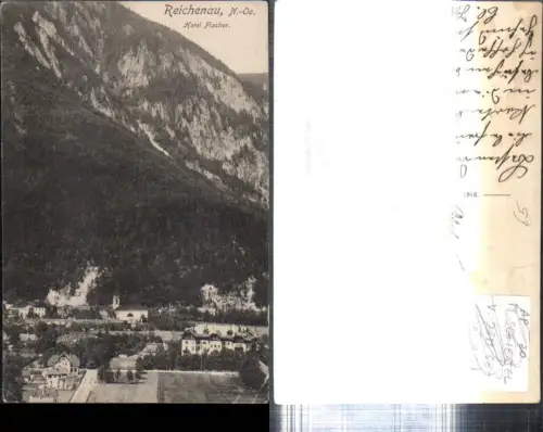 308992,Reichenau an d. Rax Teilansicht m. Hotel Fischer