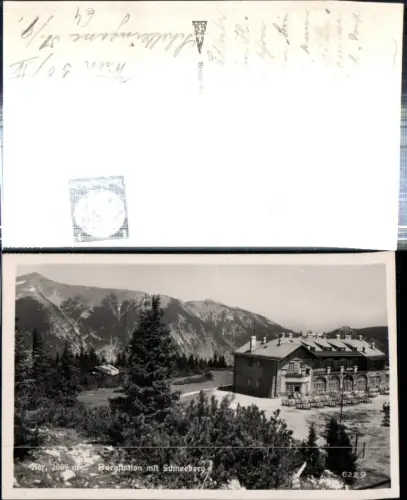 309079,Rax Bergstation der Seilbahn b. Reichenau m. Schneeberg Bergkulisse