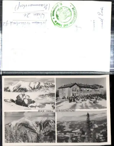 309135,Rax Bergstation b. Reichenau Ottohaus Bergkulisse Winterbilder Mehrbildkarte