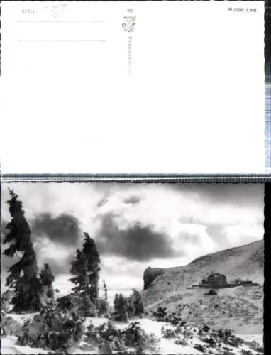 309168,Rax Blick zum Ottohaus Berghütte b. Reichenau Winterbild
