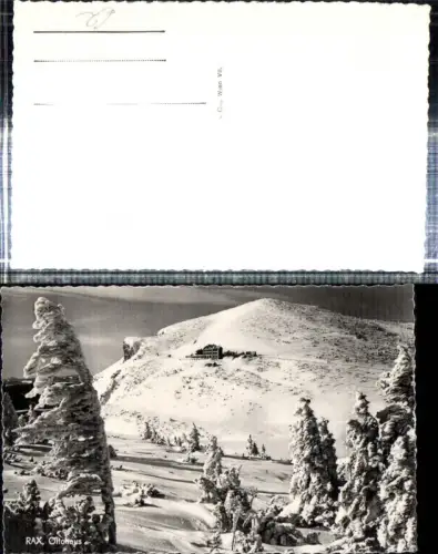 309171,Rax Blick zum Ottohaus Berghütte b. Reichenau Winterbild