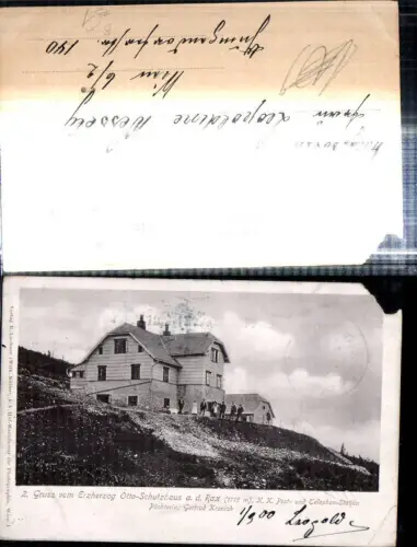 309180,Gruß vom Erzherzog Otto-Schutzhaus auf d. Rax Berghütte b. Reichenau