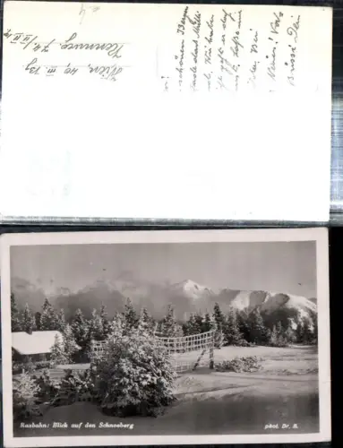 309189,Raxbahn b. Reichenau Blick auf d. Schneeberg Bergkulisse Winterbild