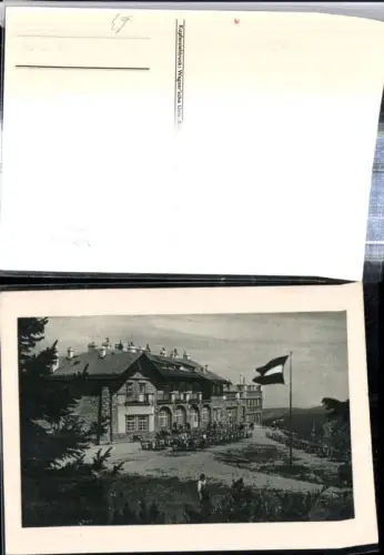 309397,Raxbahn Bergstation b. Reichenau Terrasse Fahnenmast