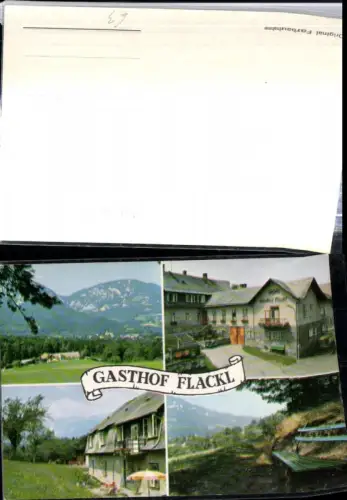309398,Reichenau an d. Rax Gasthof Flackl Bergkulisse Mehrbildkarte