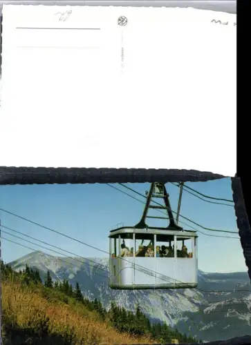 309412,Raxseilbahn Seilbahn b. Reichenau m. Schneeberg Bergkulisse