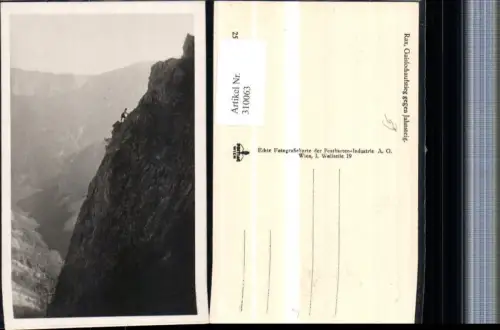 310063,Rax Gaislochaufsteig b. Reichenau geg. Jahnsteig Bergkulisse Bergsteiger