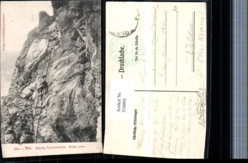 310092,Rax Aufstieg Teufelsbadstube b. Reichenau Große Leiter