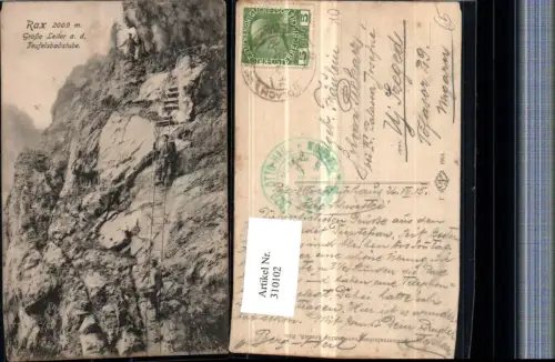 310102,Rax Große Leiter an d. Teufelsbadstube b. Reichenau Bergsteiger
