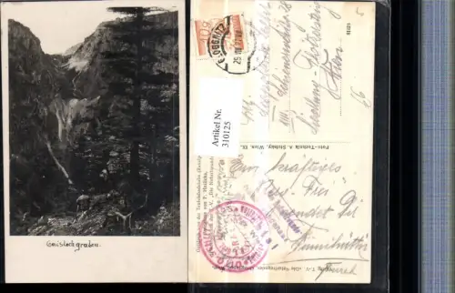 310125,Raxalpe Gaisloch von d. Teufelsbadstube b. Reichenau Bergkulisse