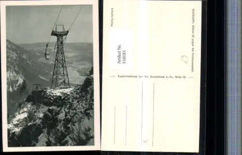 310183,Raxbahn Seilbahn Stütze 3 geg. Reichenau Winterbild