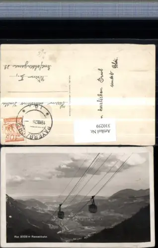 310259,Rax Raxseilbahn Seilbahn geg. Reichenau Totale